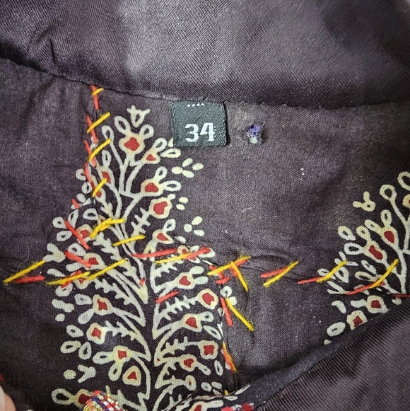 Vintage Unique Colorful Patchwork Jacket Intricate Embroidery Mandarin Collar - Picture 12 of 12
